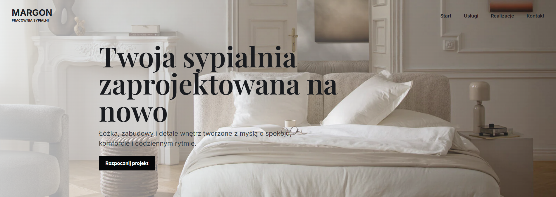 Podgląd strony Margon Pracownia Sypialni