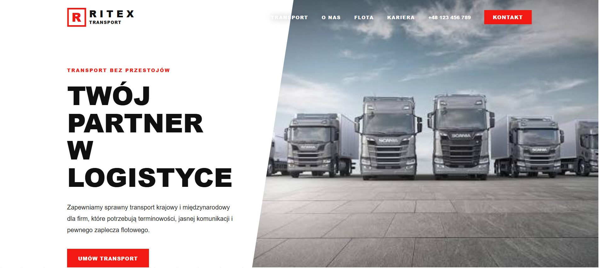 Podgląd strony Ritex Transport
