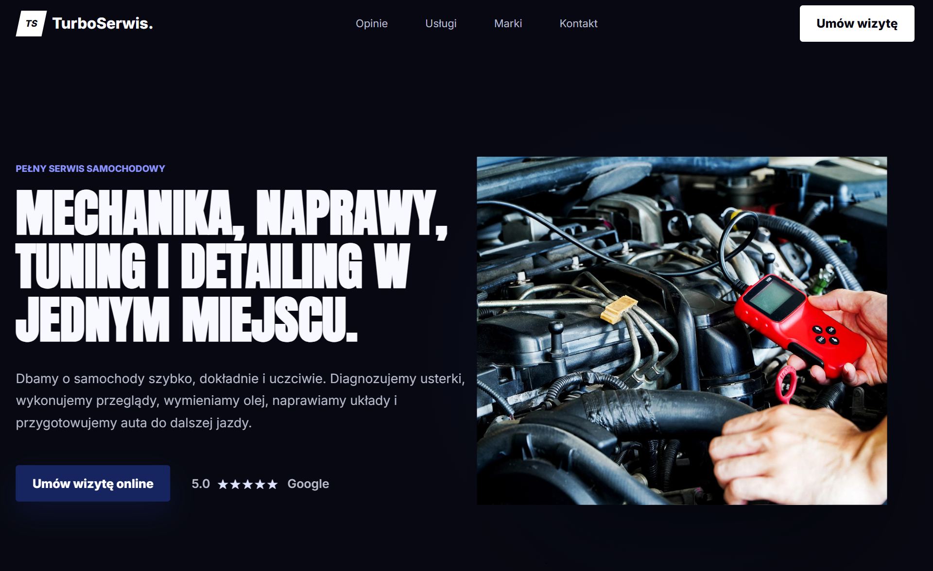 Podgląd strony TurboSerwis